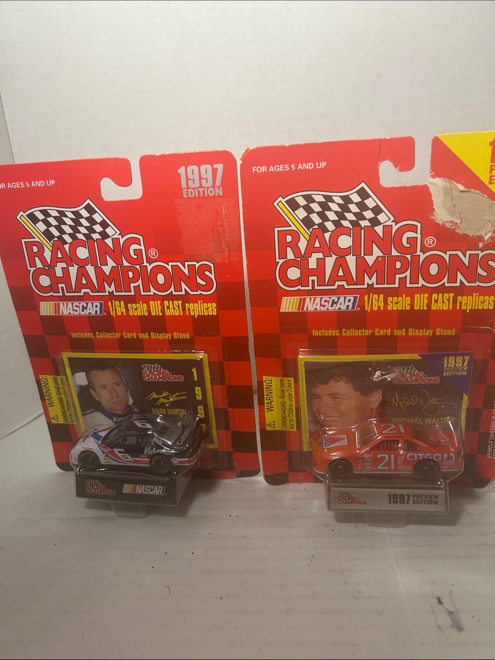 Nascar Racing Champions Red and Black Die-Cast Replica Cars